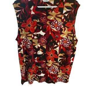 Vibrant Floral Sleeveless Top